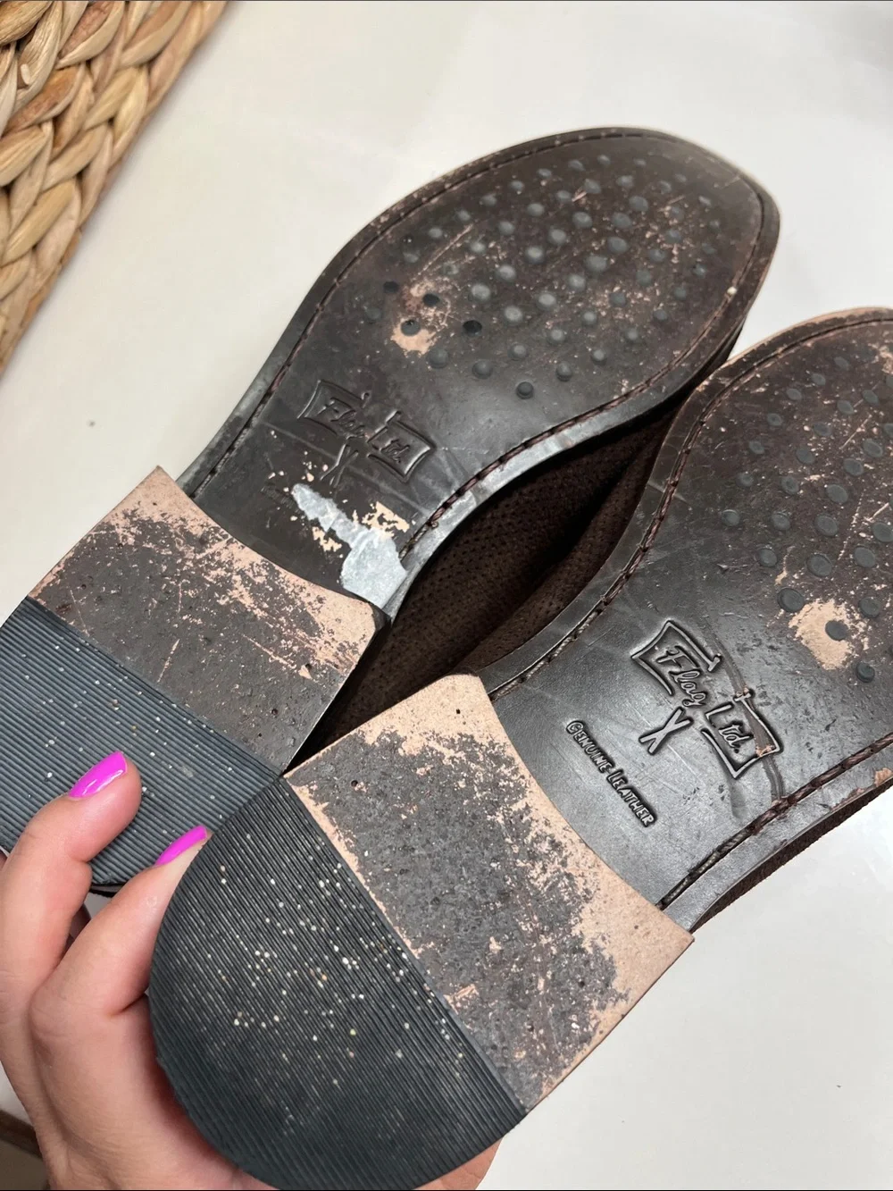Flag Ltd leather loafers